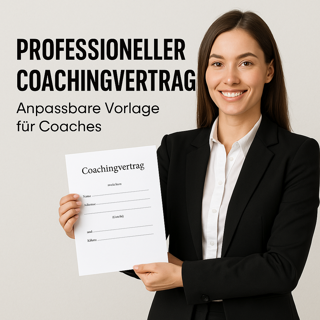 Coachingvertrag vom Anwalt kaufen