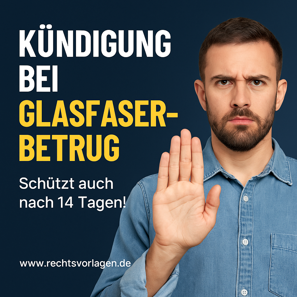 Kündigung Glasfaservertrag Vorlage Rechtsanwalt