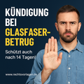 Kündigung Glasfaservertrag Vorlage Rechtsanwalt